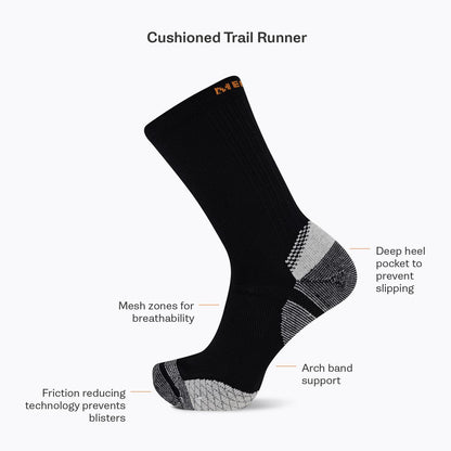 Cushion Trail Runner Tab Sock - Socks | Merrell New