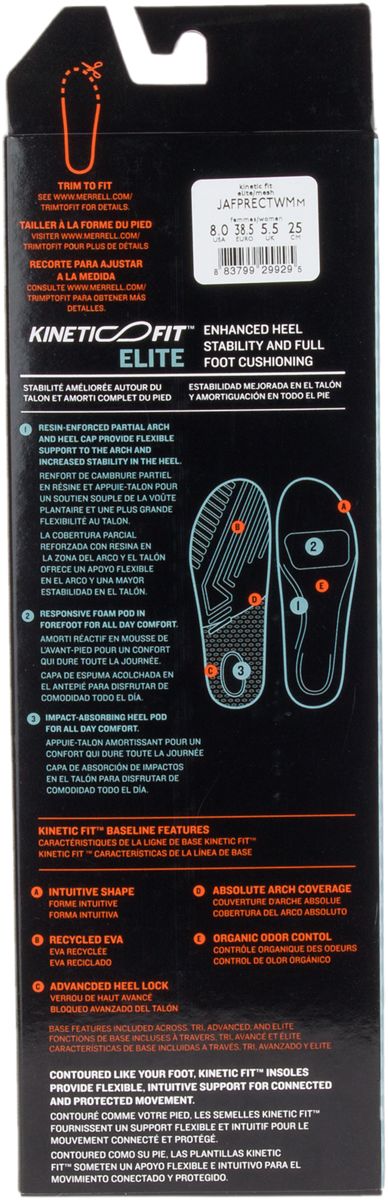 Women - Kinetic Fit™ Elite Footbed - Insoles | Merrell Signature