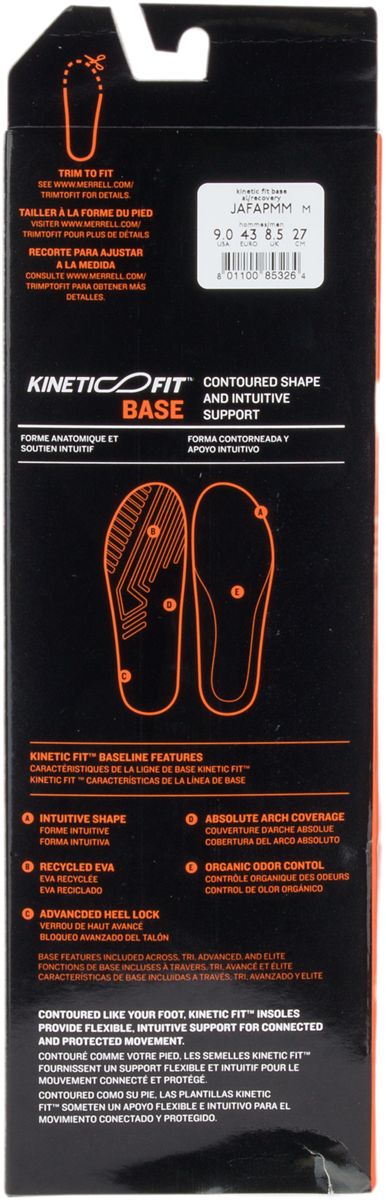 Men - Kinetic Fit™ Base AL Footbed - Insoles | Merrell Popular